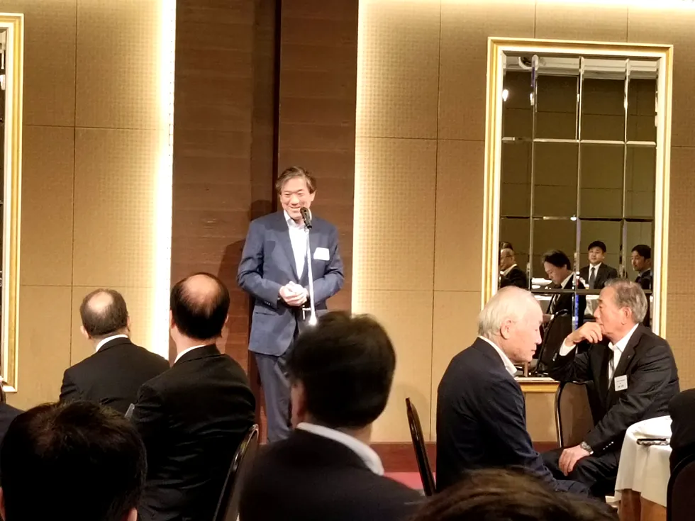 懇親会②福岡財務支局 支局長杉山 真 氏　乾杯挨拶